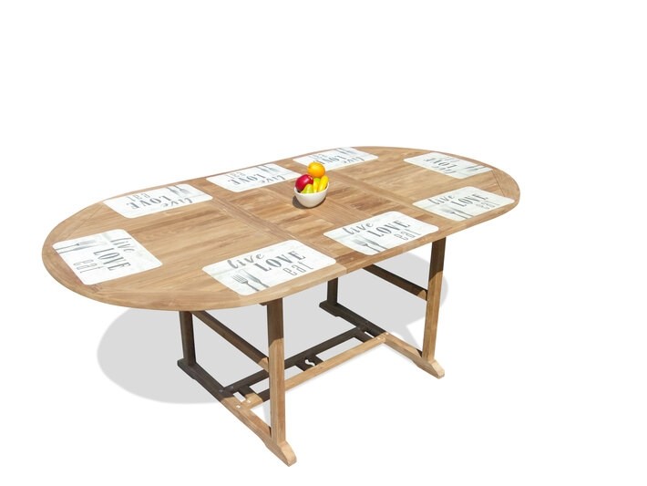 Extra Wide Bimini 95" x 51" Counter Height Double Leaf Extension Table...Seats 8-10....makes 3 Different Size Tables