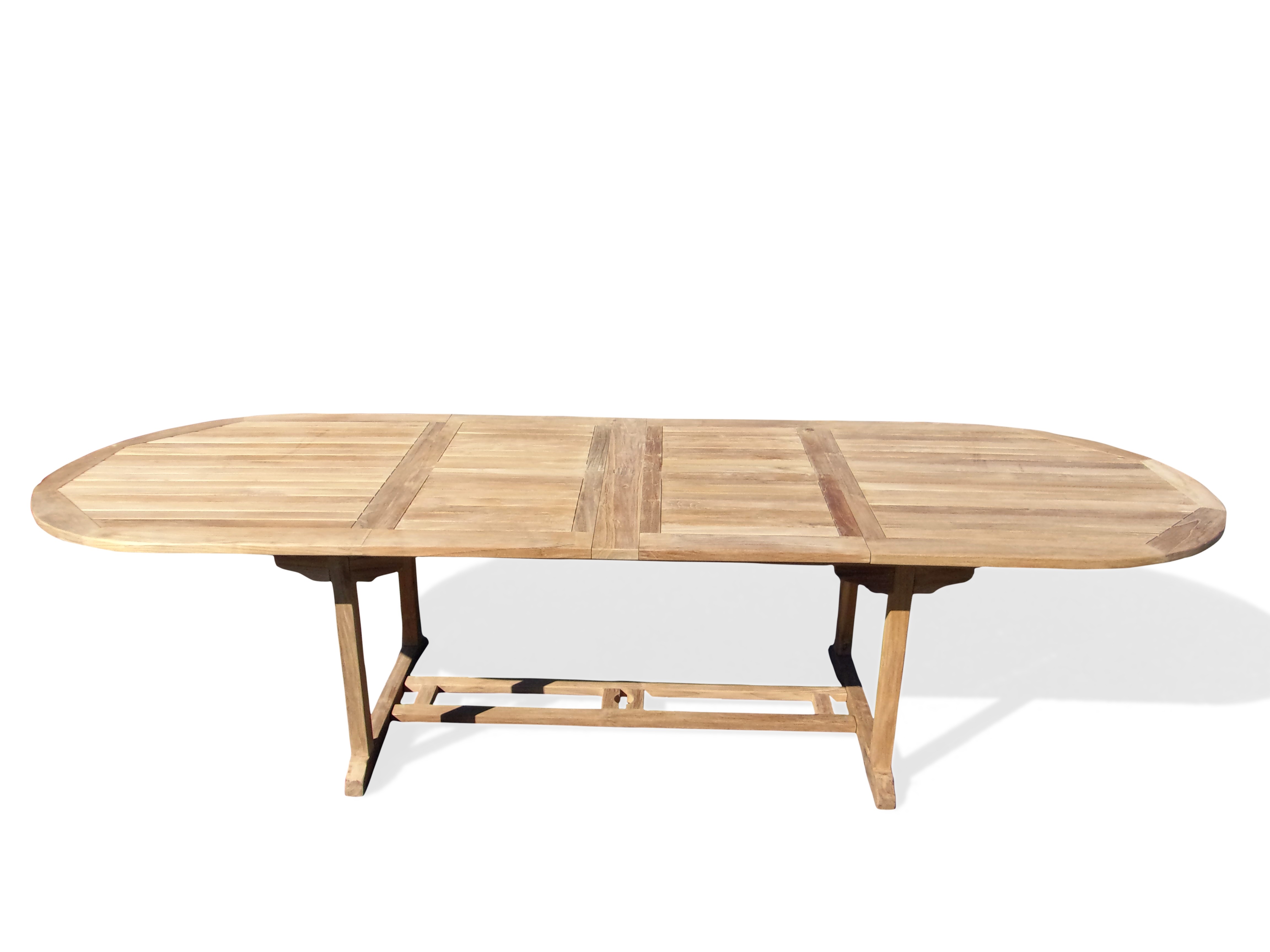 Grade A Teak Buckingham 138" x 39" Oval Double Leaf Extension Table...(11.5 Foot Long Table) Seats 12-14 Adults....makes 3 Different Size Tables