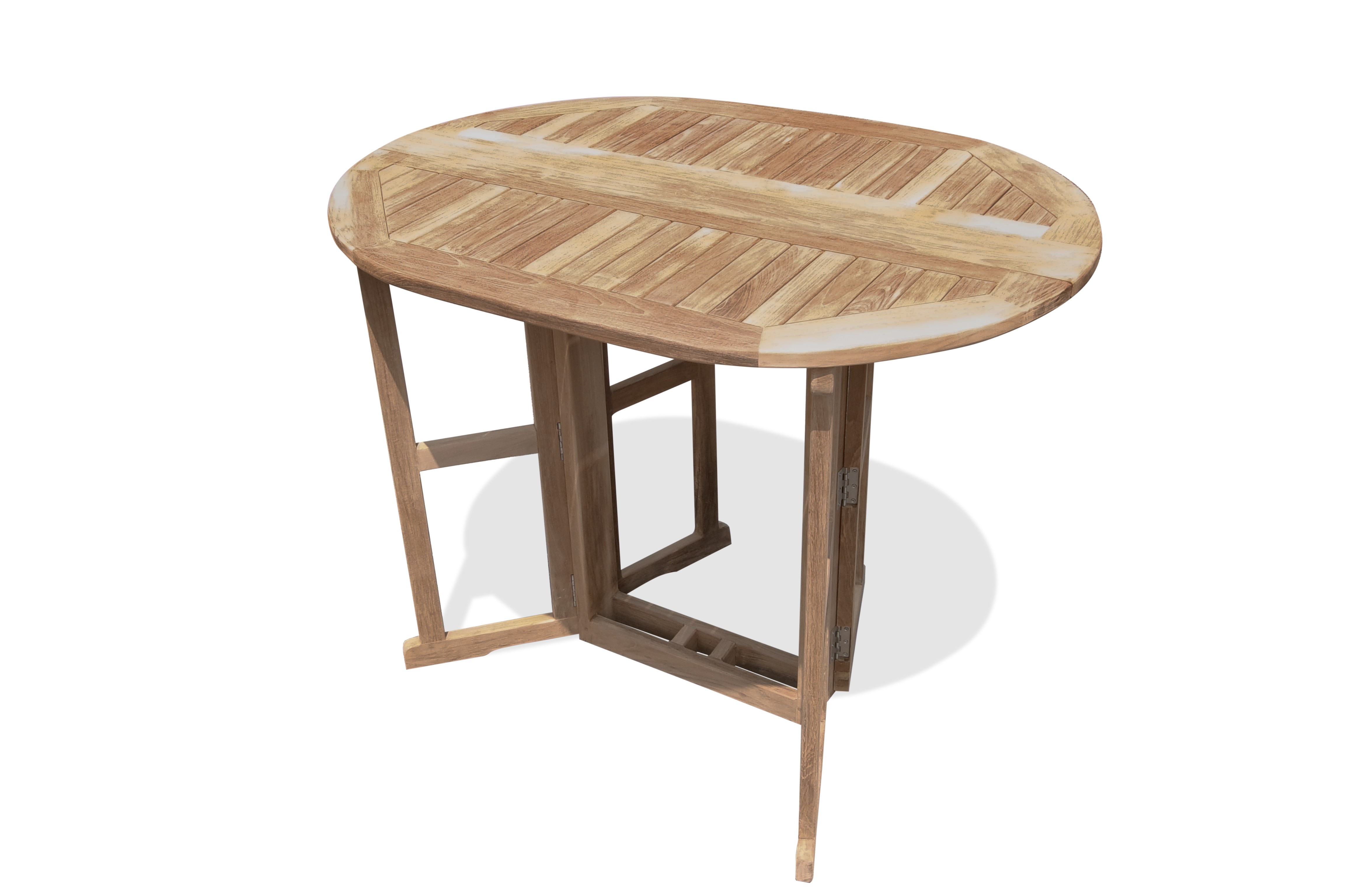  Bimini 48" x 35" Oval Drop Leaf Folding Counter Height Table...use with 1 Leaf Up or 2.... Makes 2 different tables