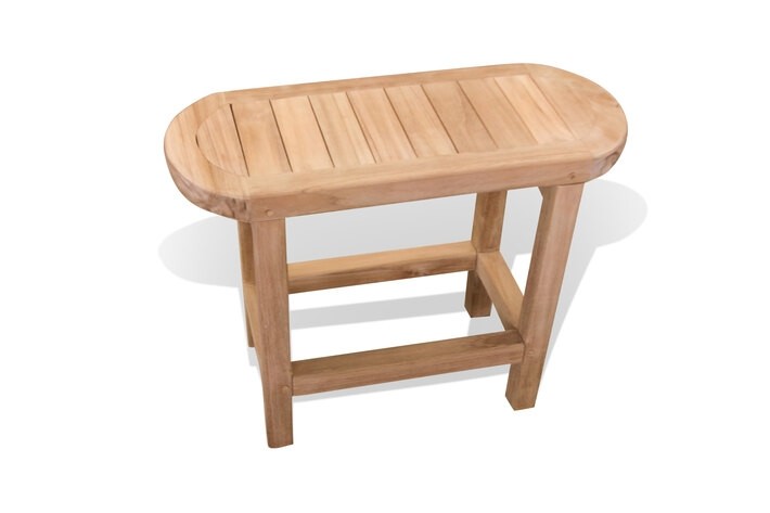 The Oval 10" x 24" Fenwick Teak Side Table/ Shower Bench....take your pick!