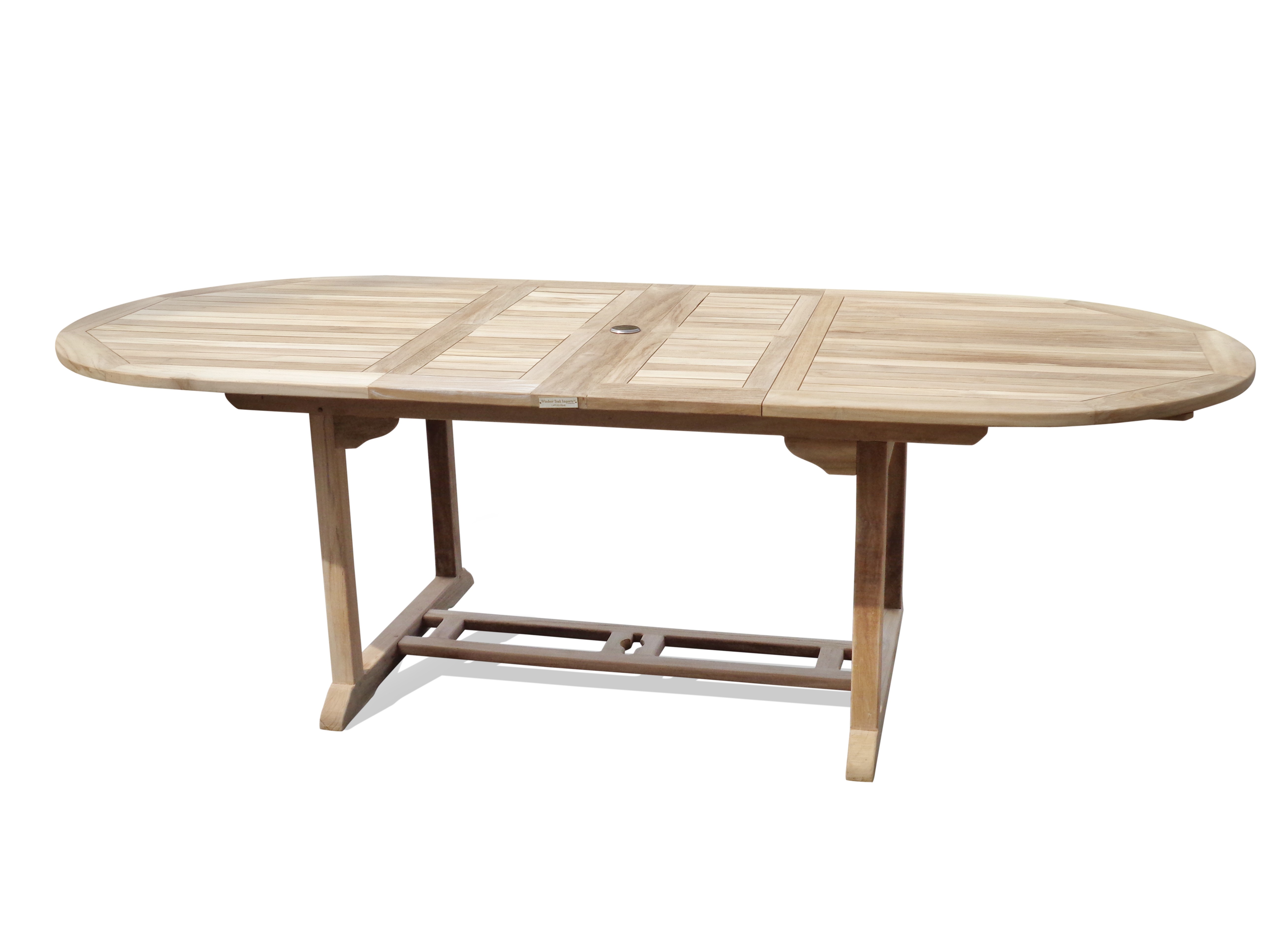 Buckingham 108" x 39" Oval Double Leaf Teak Extension Table...Seats 12...makes 3 Different Size Tables