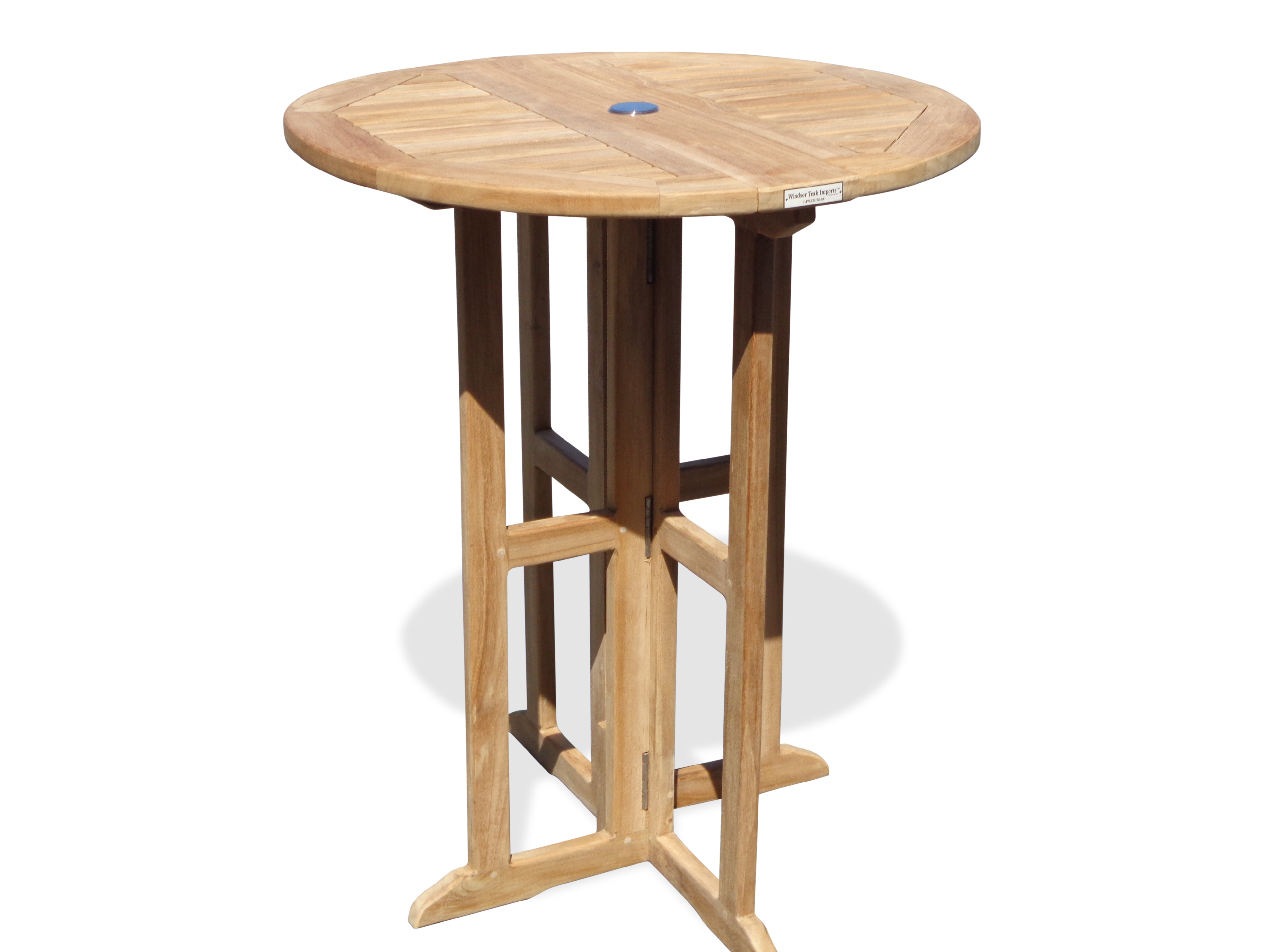 Bimini 32" Round Drop Leaf Folding Counter Table ...use with 1 Leaf Up or 2.... Makes 2 different tables (Counter height is 5" lower than bar)