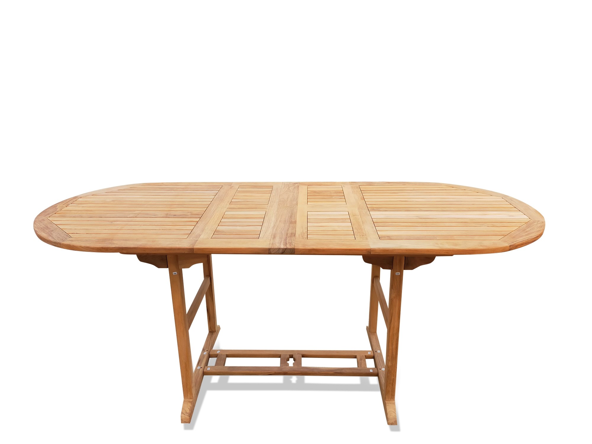 Grade A Teak Bimini Counter Height 95" x 39" Double Leaf Oval Extension Table...Seats 8-10...makes 3 Different Size Tables