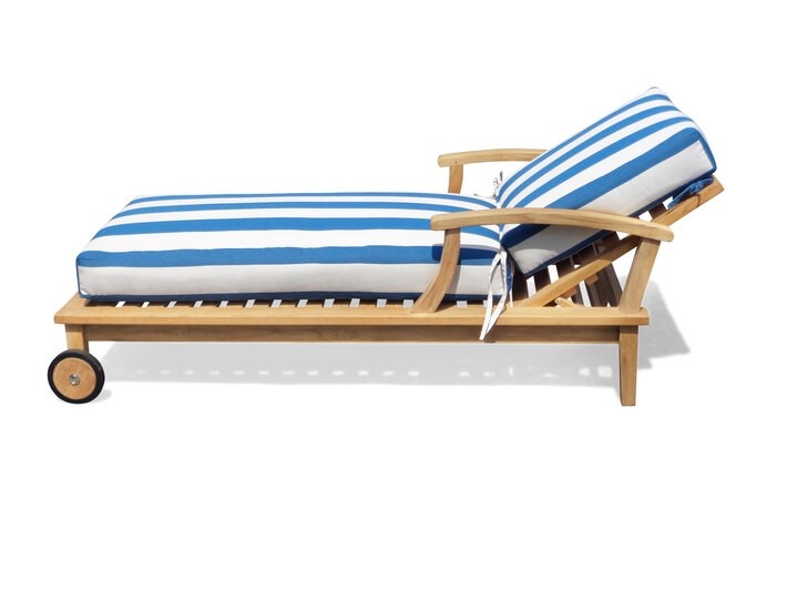 Portofino Reclining Arm Sun Lounger w/ Luxurious 5" Thick Sunbrella Cushions
