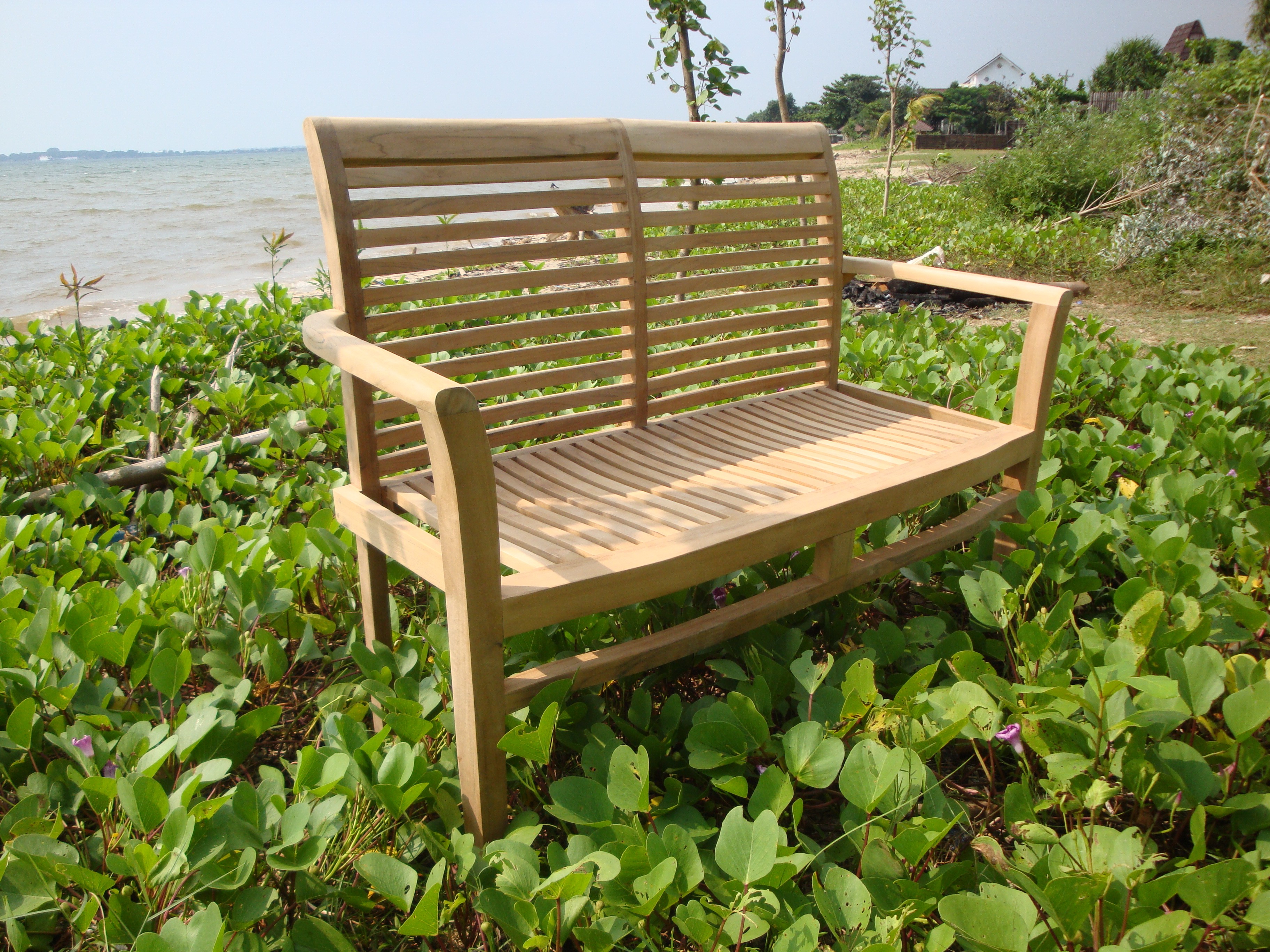 48" Casa Blanca Teak 2 Seater Stacking Bench...Priced and Packed 2 Per Box