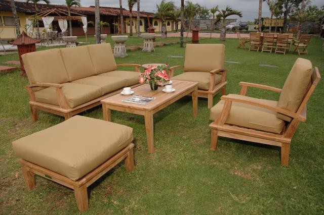 Portofino Deep Seating 6 Pc Sofa Set w Sunbrella Cushions