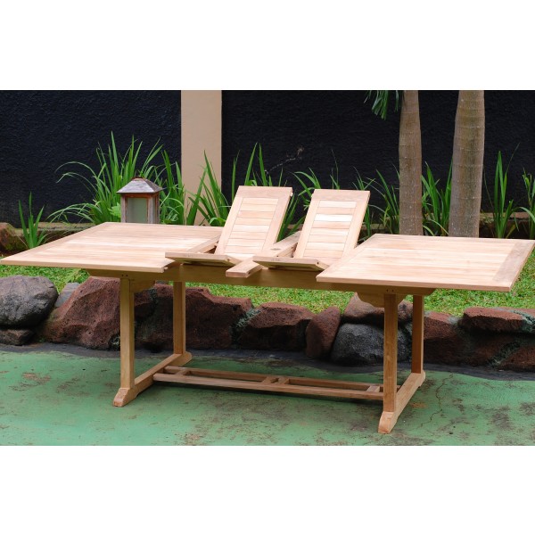 Buckingham 118" x 39" Rectangular Double Leaf Extension Table...Seats 14...makes 3 Different Size Tables