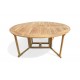 Premium Teak Barcelone 6 Foot (72 inches across) Round Drop Leaf Folding Table..Use W 1 Leaf Up Or 2 ...Seats 8-10