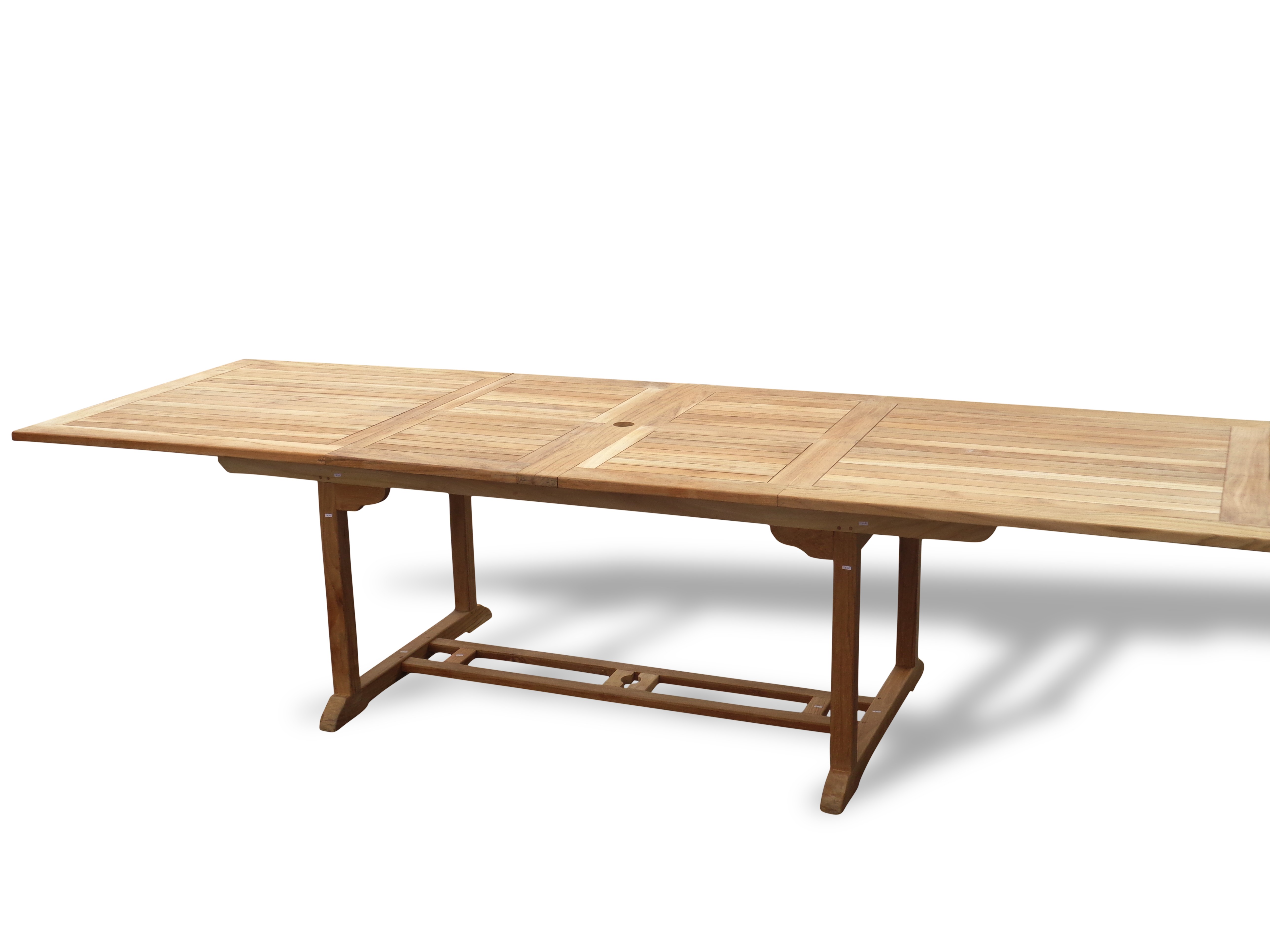 Buckingham 138" x 39" Grade A Teak Rectangular Double Leaf Extension Table...(11.5 Foot Long Table) Seats 16 Adults....makes 3 Different Size Tables