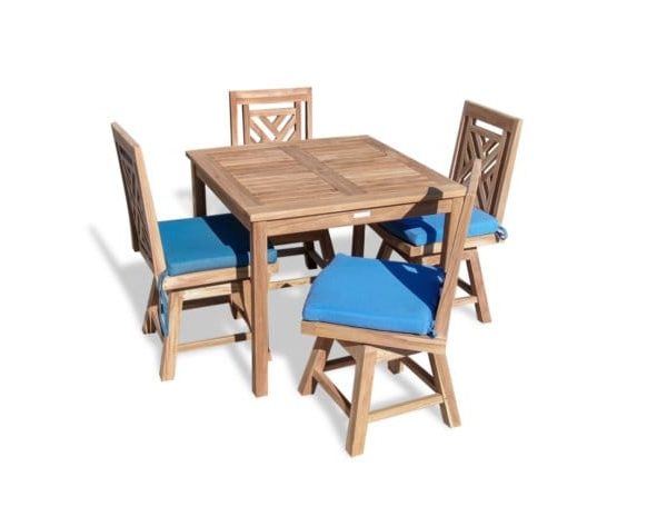 Grade A Teak Cannes 35" Square Bistro Teak Dining Table