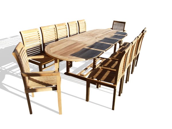 Buckingham 108" oval Teak Extension Table