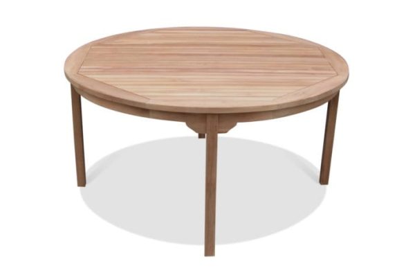 Grade A Teak 59" Round Cannes Non Folding Dining Table