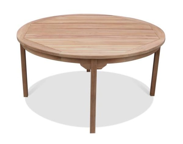 Grade A Teak 59" Round Cannes Non Folding Dining Table