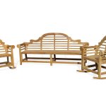 The Iconic 8 Foot (96 Inches) Lutyens Bench (The Original Scale) w 2 Lutyens Rockers