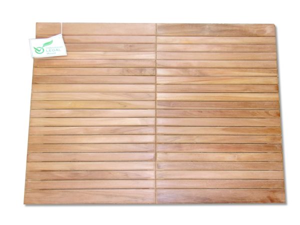 Indoor/Outdoors Teak Shower Mat 36" x 30"