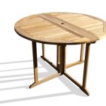 Barcelona Round Drop Leaf 47" Teak Dining Table