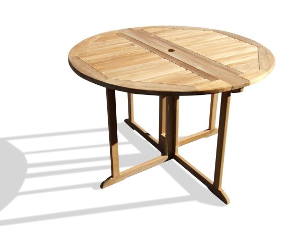 Barcelona Round Drop Leaf 47" Teak Dining Table