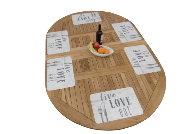 Extra Wide Oval Buckingham 75" x 51" Double Leaf Extension Table 51" Round when Closed Seats 8