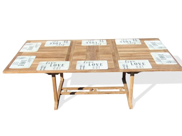 Extra Wide Rectangle Buckingham 95" x 51" Double Leaf Extension Table Seats 10