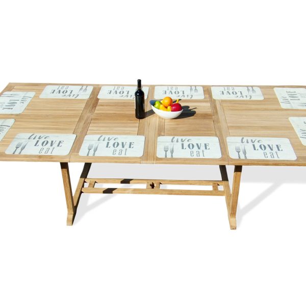 Extra Wide Rectangle Buckingham 108" x 51" Double Leaf Extension Table Seats 12