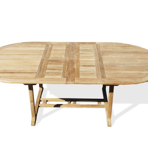 Extra Wide Oval Buckingham 95" x 51" Double Leaf Extension Table Seats 8