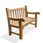 48" Zurich Extra Thick Teak Bench 2 Seater