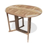 Bimini Oval Drop Leaf Counter Height 48" x 35" Teak Table