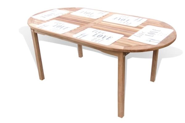 Cannes 71" Oval Teak Non Folding Dining Table