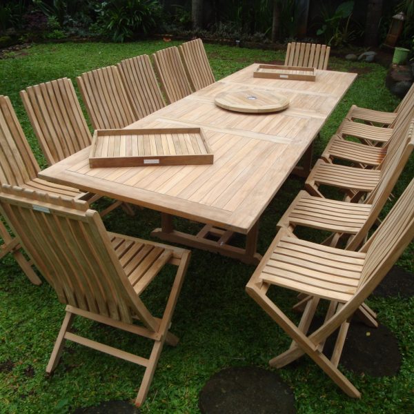 Teak Dining Extension Table & Chairs