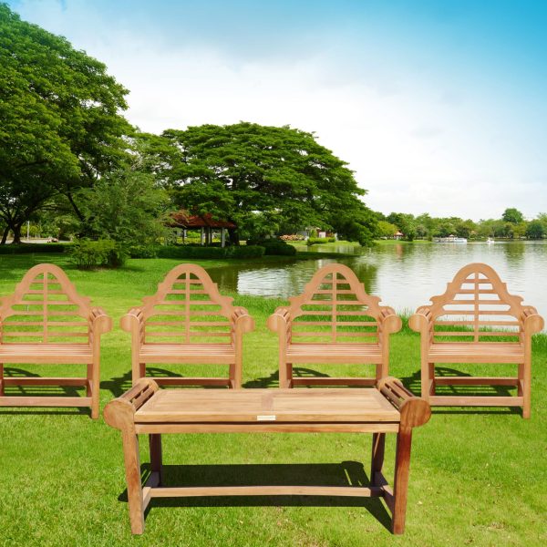 Lutyens 5pc Collection + Coffee Table + 4 Armchairs