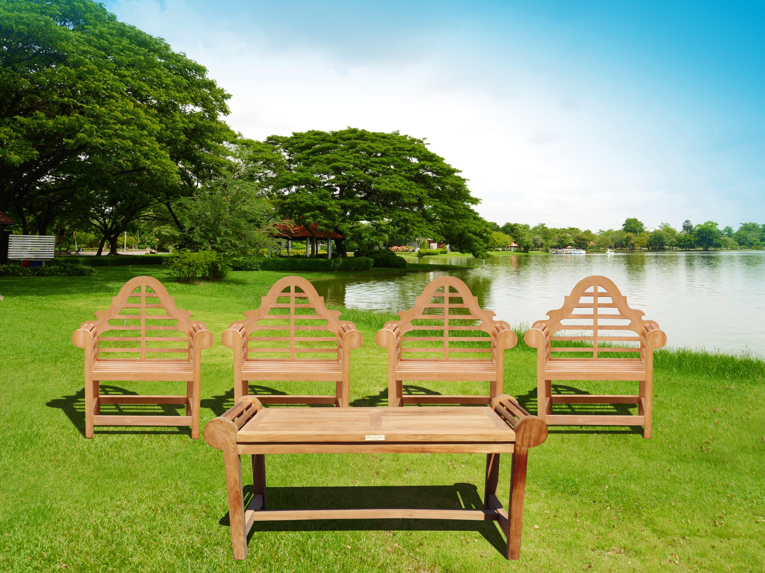 Lutyens 5pc Collection + Coffee Table + 4 Armchairs