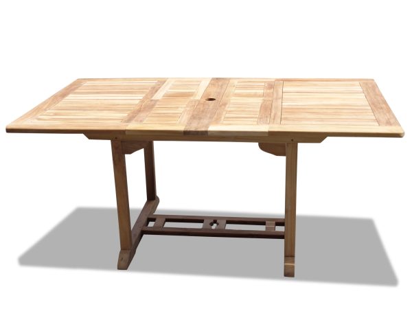 Buckingham 66" Double Leaf Rectangular Teak Extension Table