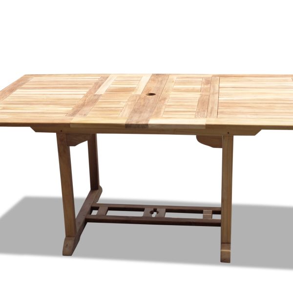 Buckingham 66" Double Leaf Rectangular Teak Extension Table