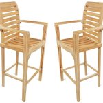 St. Moritz Teak Counter Arm Chair. 2 Pack.