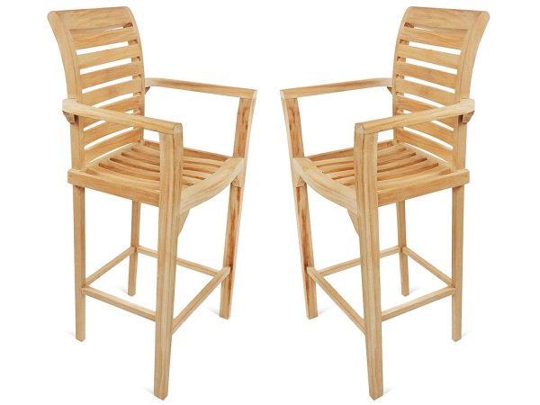 St. Moritz Teak Bar Arm Chair-2 Pack