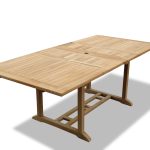 Buckingham 82" Double Leaf Rectangular Teak Extension Table