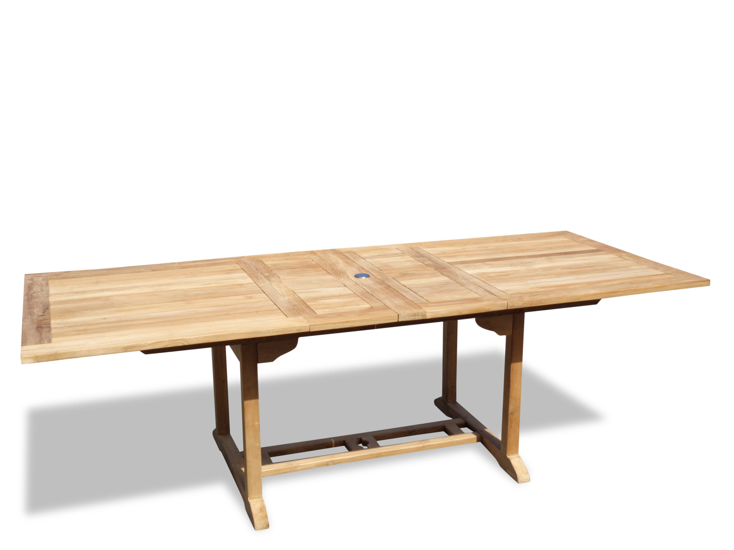 Buckingham 108" x 39" Rectangular Double Leaf Teak Extension Table...Seats 12...makes 3 Different Size Tables