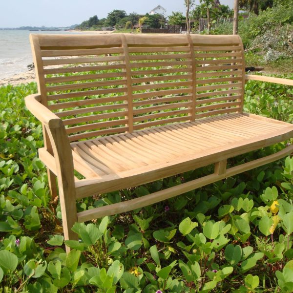 59" Casa Blanca Teak Stacking 3 Seater Bench