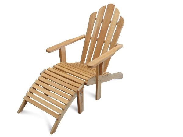 Windsor's Premium Grade A Teak Adirondack Chair w Ottoman