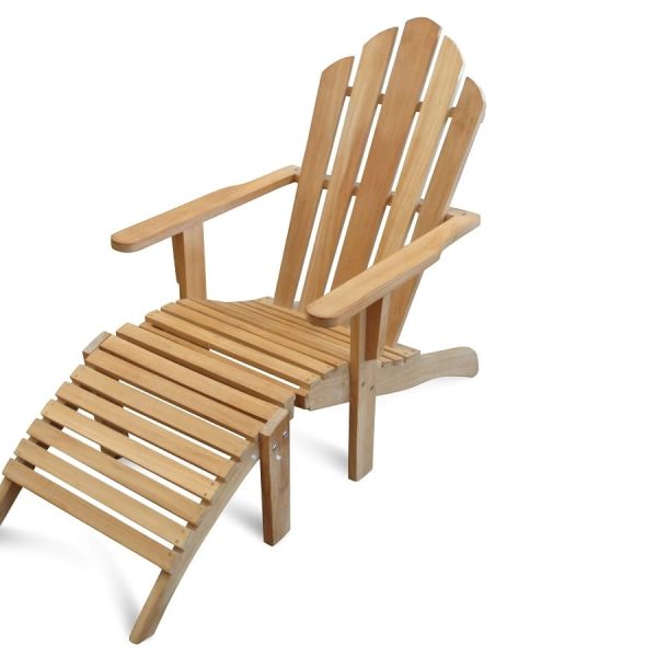 Windsor's Premium Grade A Teak Adirondack Chair w Ottoman