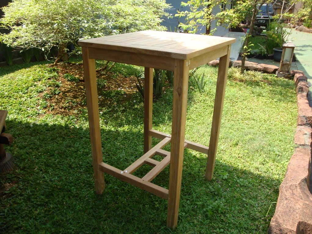 Avalon 27" Square Bar Teak Table