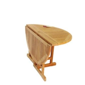 Barcelona Round Drop Leaf 39" Teak Dining Table