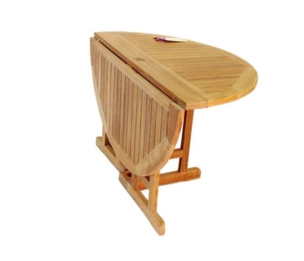 Barcelona Round Drop Leaf 39" Teak Dining Table