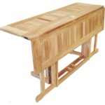 Barcelona Rectangular Drop Leaf Dining 59" x 31" Teak Table