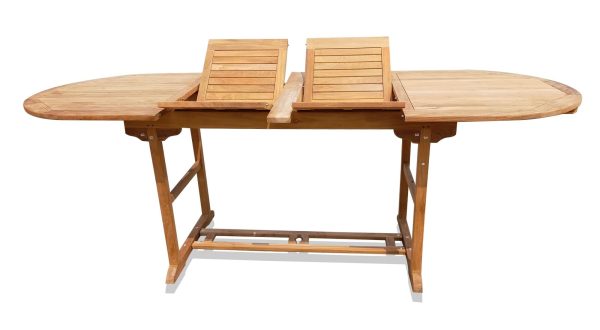 Bimini Counter Height 108" Double Leaf Oval Teak Extension Table