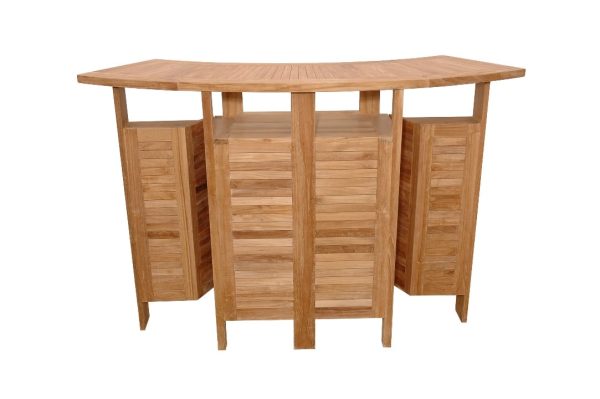 Grand Cayman Folding Teak Bar Table