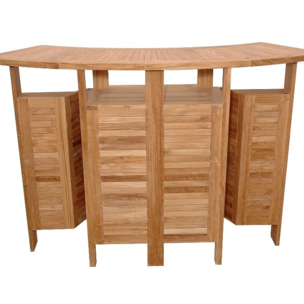 Grand Cayman Folding Teak Bar Table