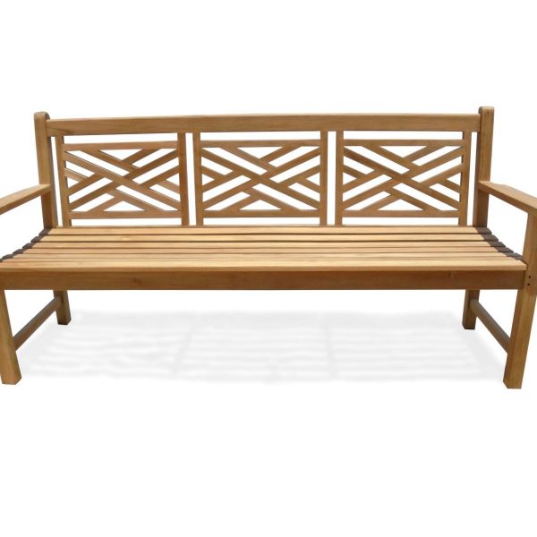 72" Chippendale Teak Bench 4 Seater (6 Feet Long)