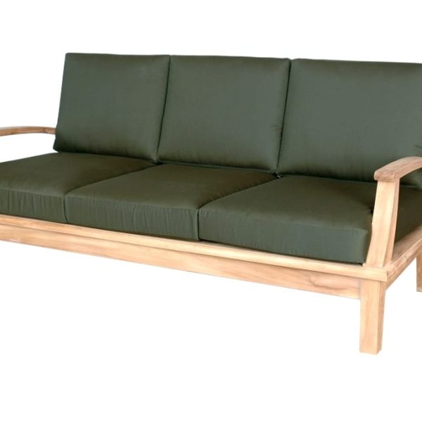 Portofino Deep Seating Teak Sofa w/ Sunbrella Cushions