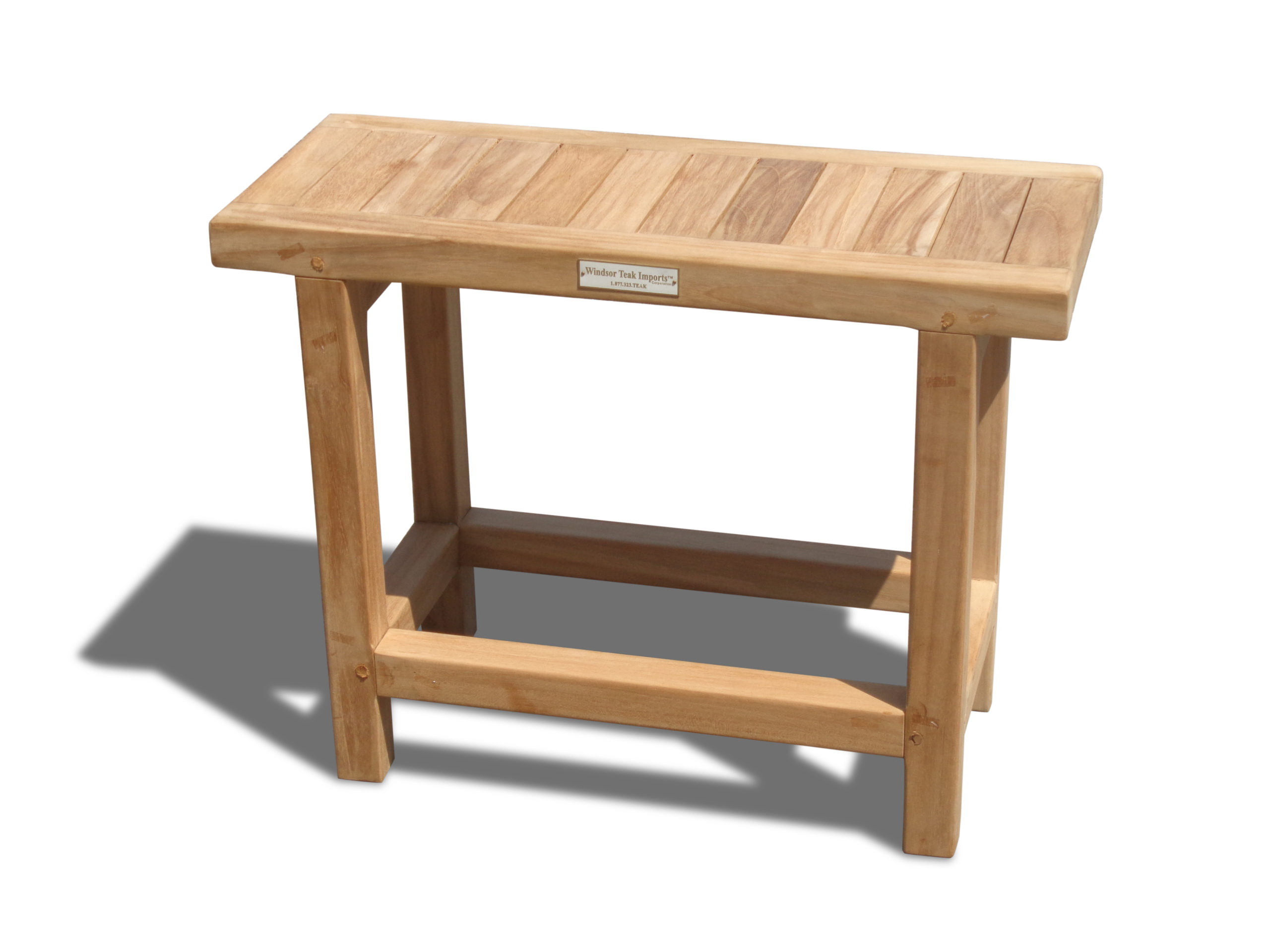 The 10" x 24" Rectangular Fenwick Teak Side Table/ Shower Bench....take your pick!